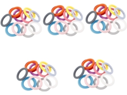 Nuobesty 60 Piezas De Anillas Redondas De Silicona Para Llaveros, Accesorios Coloridos Y Prácticos