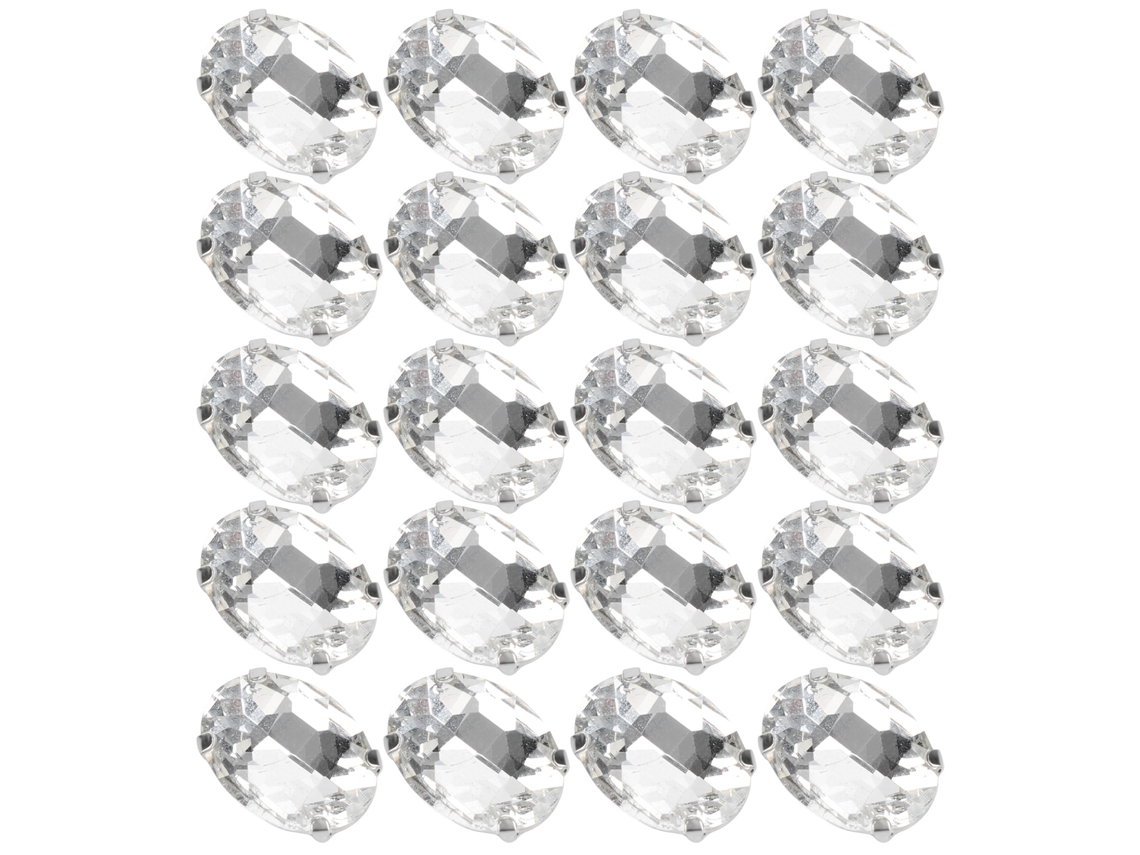 20 Piezas De Diamantes De Imitación Ovalados Con Garras, 18x13 Mm, Brillantes, Para Decoración De Zapatos Y Ropa.