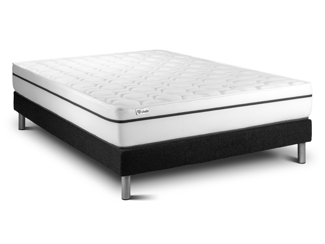 Set Vital Spa 160 X 190 Cm Kit Somier Negro