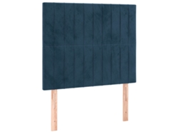 Maison Exclusive - Cabecero De Cama Azul Oscuro 80x5x118/128 Cm Terciopelo