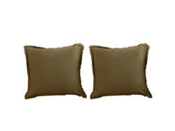 Funda De Almohada De Gamuza Con Borlas, 45,7 X 45,7 Cm