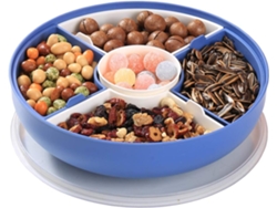 Bandejas con tapa, cuencos, bandeja multifuncional para fiestas, ideal para frutas, frutos secos, dulces, galletas y verduras.