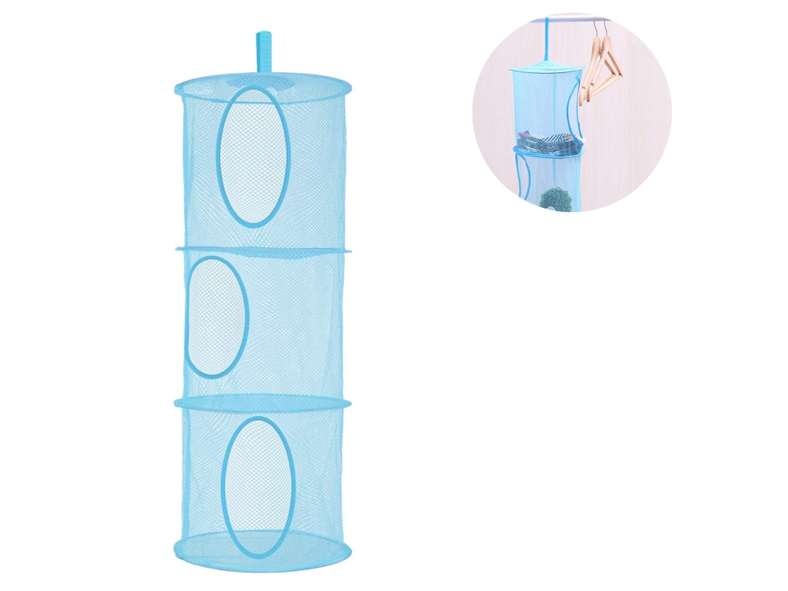 Cesta de Almacenaje Cesta Colgante Multifuncional JEIIBRZUI Punto Azul (27x26x1cm)