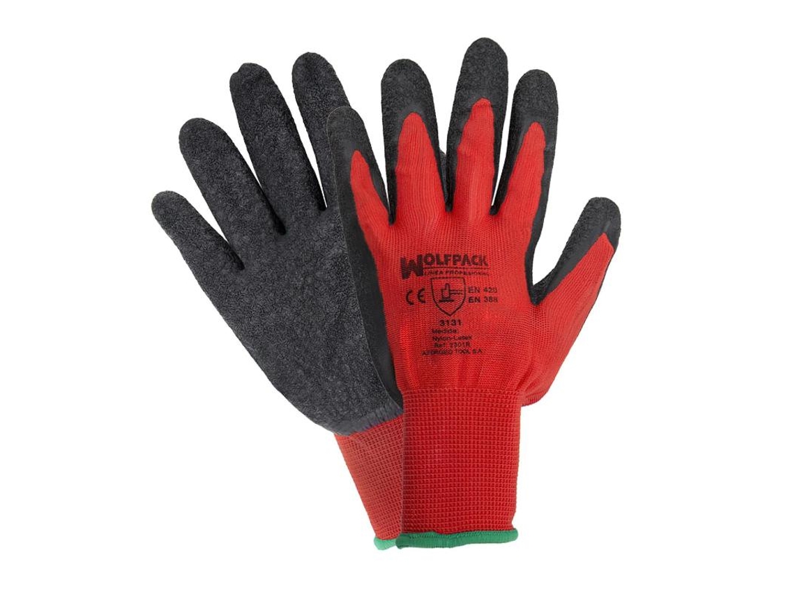 Guantes latex / nylon gripflex talla  8 (par)