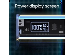 Banco De Energía K32 100w 10000mah/20000mah Transparente Con Pantalla Led, Fuente De Alimentación Externa Con 2 Entradas Y 3 Salidas