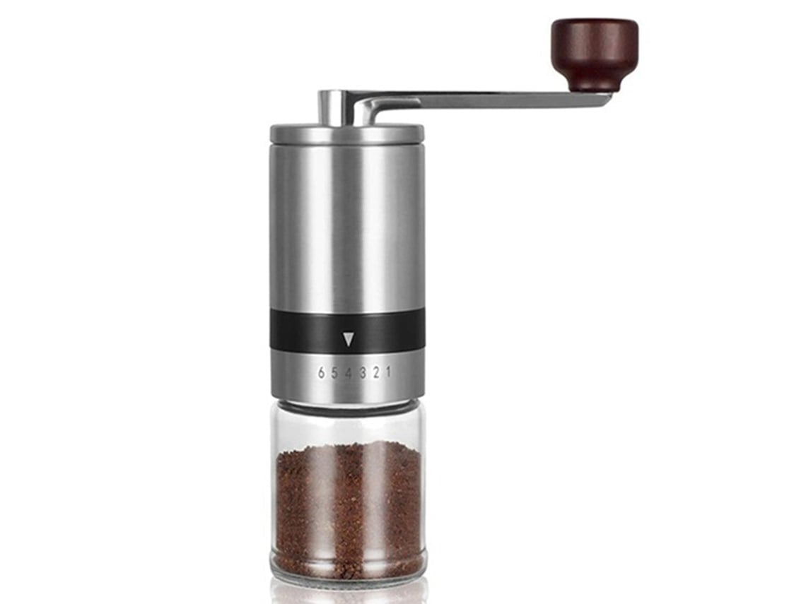 Molinillo De Café Manual Cuenta Con Ajuste Externo Del Grado De Molienda. Equipado Con Cuchillas Cónicas De Cerámica Y Un Cuerpo De Acero In
