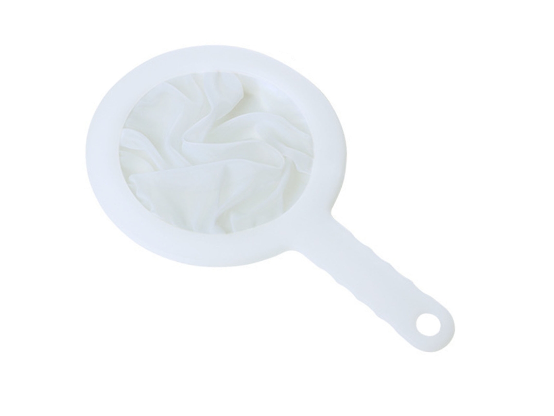 Colador de malla de nailon ultrafino para cocina, colador de jugos y alimentos, colador de malla para yogur con asa para leche de soja, café, leche, yogur y jugo, malla 100