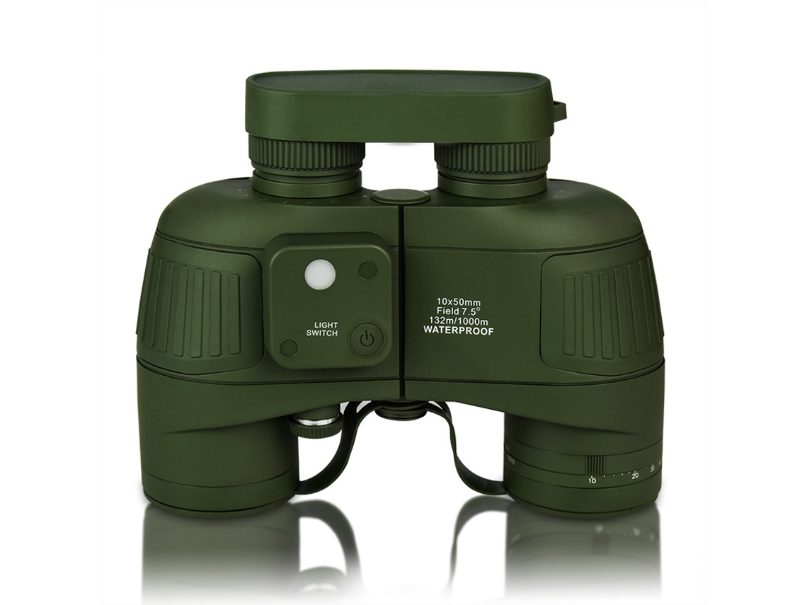 Prismáticos impermeables 7x50 para pesca, observación de aves y safari, color verde Bestvite