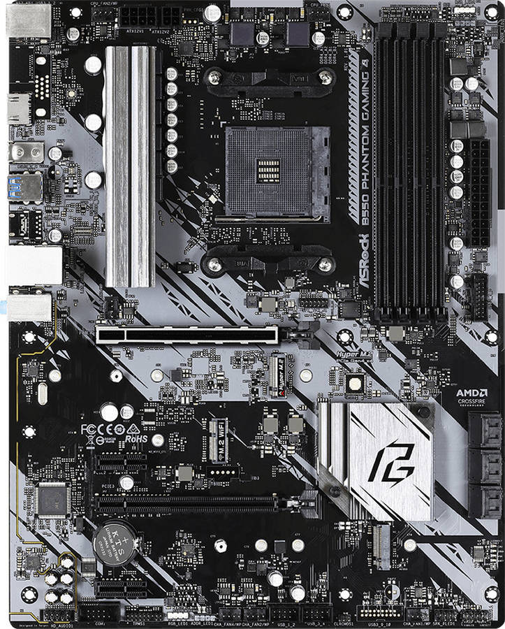 Placa Base ASROCK B550 PHANTOM Gaming 4 (Socket AM4 - AMD B550 - ATX)