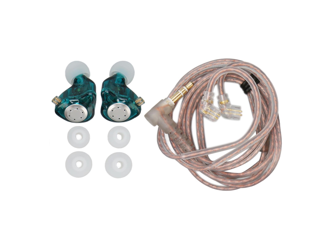 Auriculares Con Cable Hifi Kz Edx Pro, Sonido Estéreo Nítido En Color Cian, Ideales Para El Escenario, Viajes Y Actuaciones.