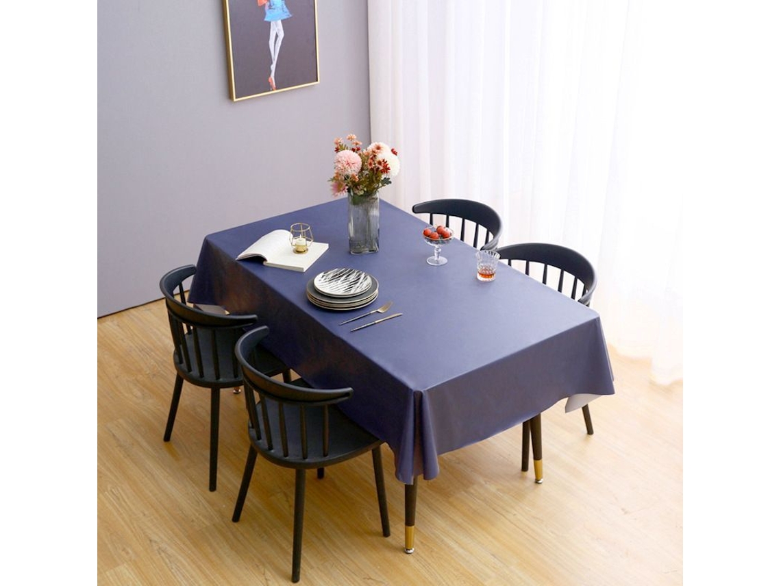 Rebe-mantel Rectangular De Pvc Azul Marino, Resistente Al Agua Y Aceite, 54x108 Pulgadas, Para Mesa De Comedor, Fiesta Y Camping