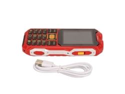 Teléfono Móvil Para Personas Mayores, 2g, 2,6 Pulgadas, Ultrafino, 16800 Mah, Gran Volumen, Con Cable De Carga Para Llamadas, Color Rojo