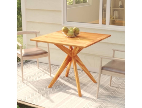 Mesa de jardín VIDAXL Marrón Madera de acacia (85x85x75 cm )