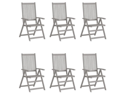 Maison Exclusive - Sillas Reclinables Jardín Y Cojines 6 Uds Madera Maciza Acacia