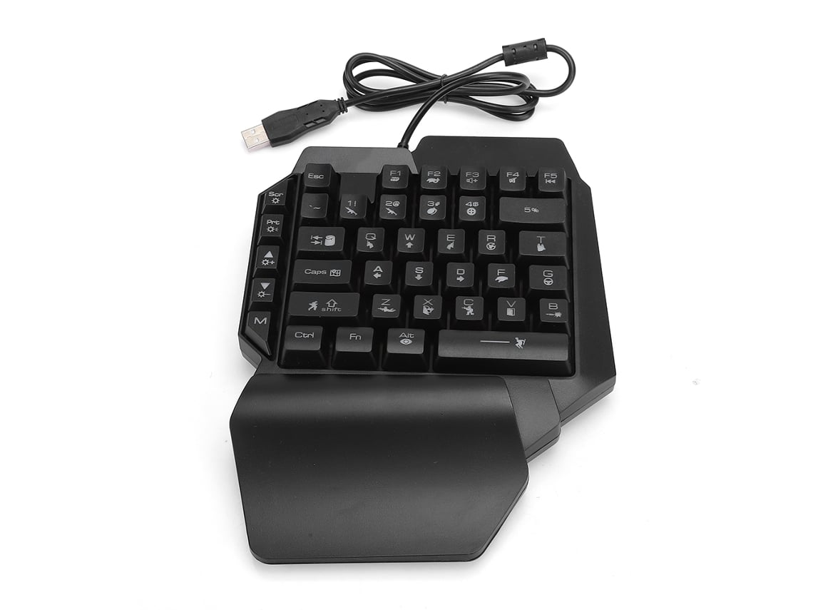 Teclado Mecânico One-handed Para Jogo Pubg Com Iluminação Chamativa Acessório Gamer Computador