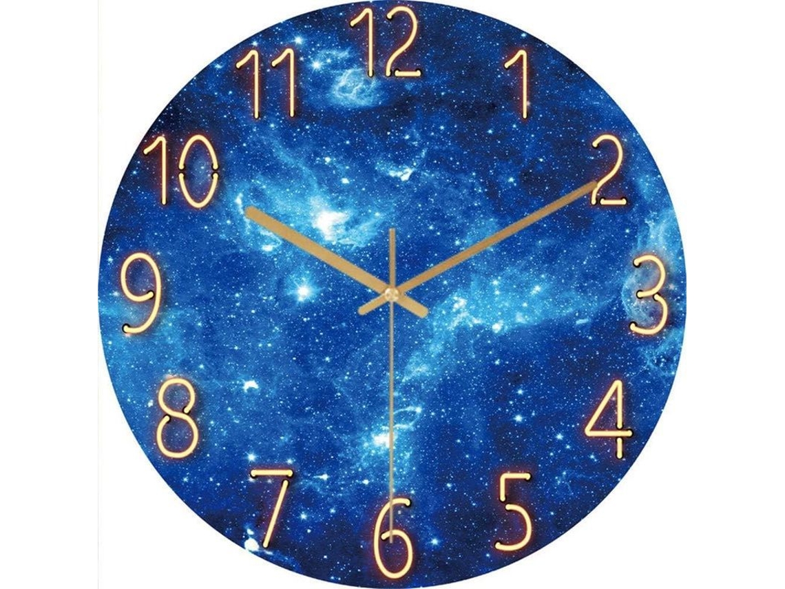 Reloj De Pared Silencioso 2025 De 30 Cm Con Diseño De Galaxia, Sin Ruido, Ideal Para Sala De Estar Y Dormitorio.