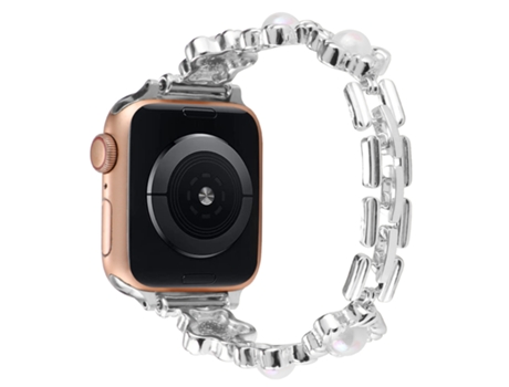 Correa para Smartwatch Correa de flores de metal para Apple Watch Ultra 49 mm y Watch Ultra 2 49 mm / Series 9 y 8 y 7 45 mm / SE 3 y SE 2 y 6 y SE...