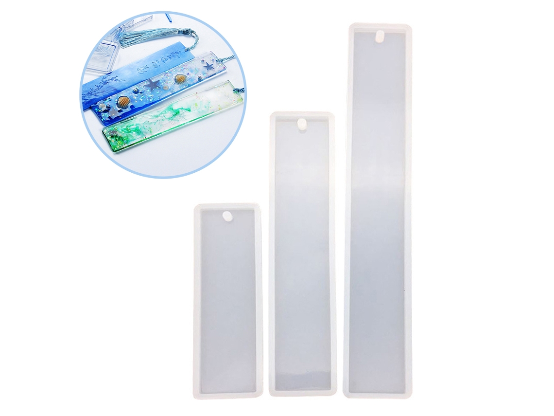 Molde De Silicona Para Marcapáginas Diy Con Herramienta De Manualidades De Resina Epoxi Cristalina