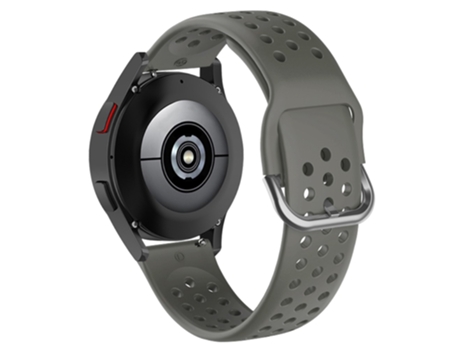 Correa de Silicona 20mm orificios redondos transpirables para Samsung Galaxy Watch4 40mm/44mm - gris oscuro