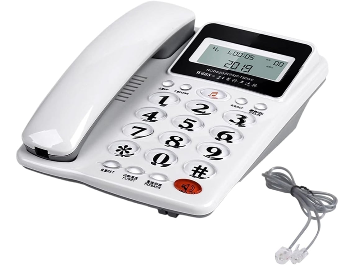 Teléfono Con Cable Para Oficina, Persona Mayor, Botón Integrado Grande, Hogar, Habitación De Invitados, Persona Que Llama