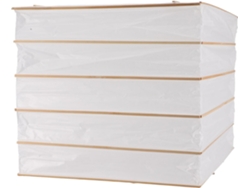 Pantalla de lámpara de papel ligera para sala de estar - Blanca.