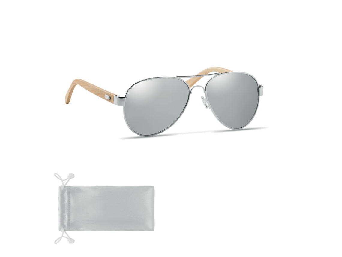 Gafas De Sol De Bambú En Bolsa