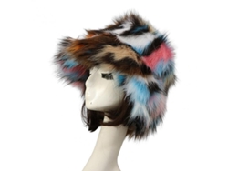 Chapéu Fisherman Feminino Inverno Fluffy Acolchoado Largo Aba Proteção Ouvido Faux Fur Térmico Casual Qfl | S/MARCA