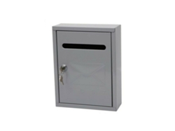 Buzon exterior gris de metal para paqueteria correo de pared KMT