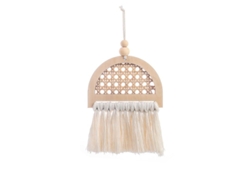 2026-31019-decoración De Pared Macramé Mini De Bambú Tejido A Mano, Ideal Para Apartamento Y Dormitorio