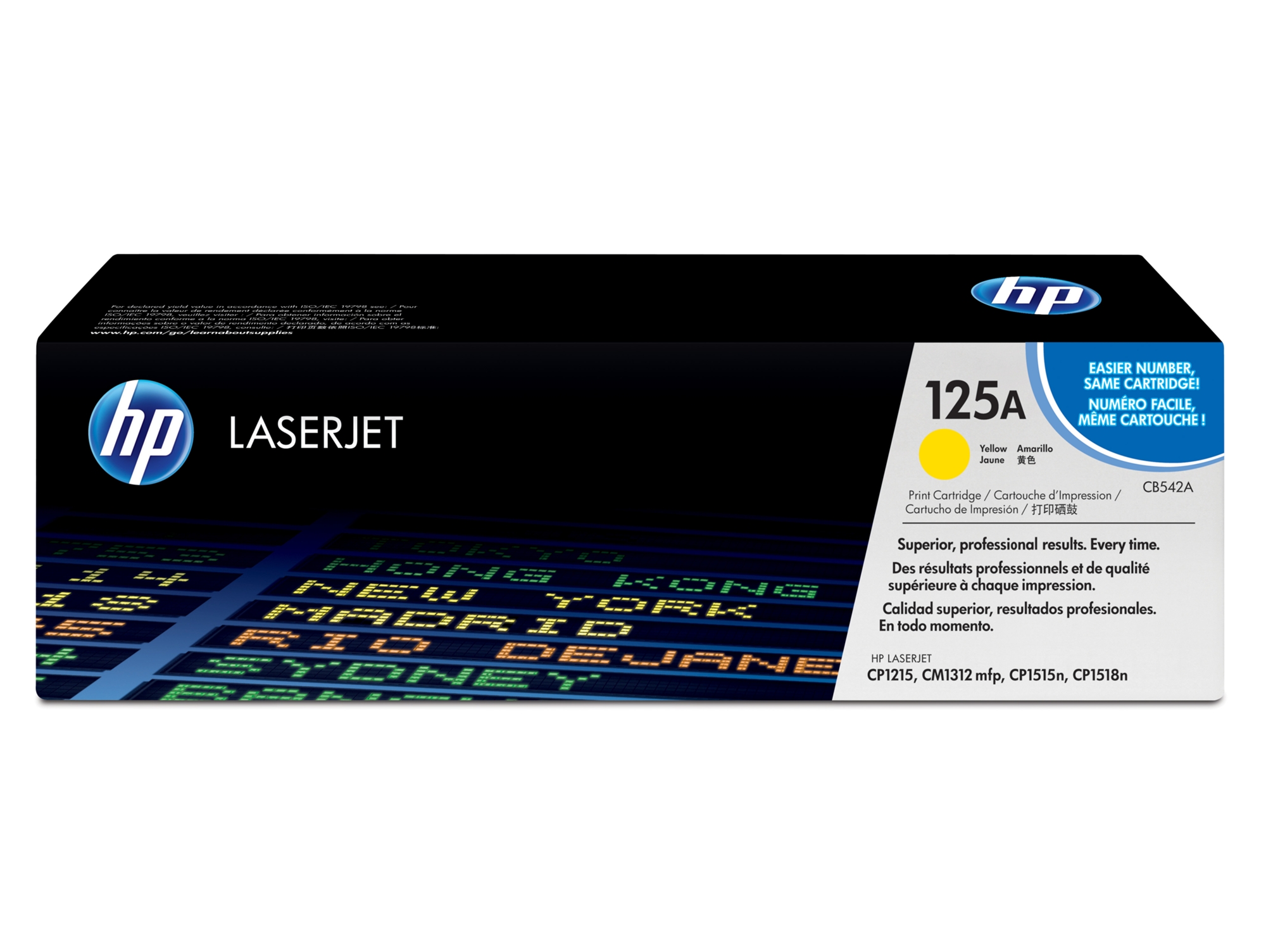 Tóner HP 125A Amarillo original (CB542A)