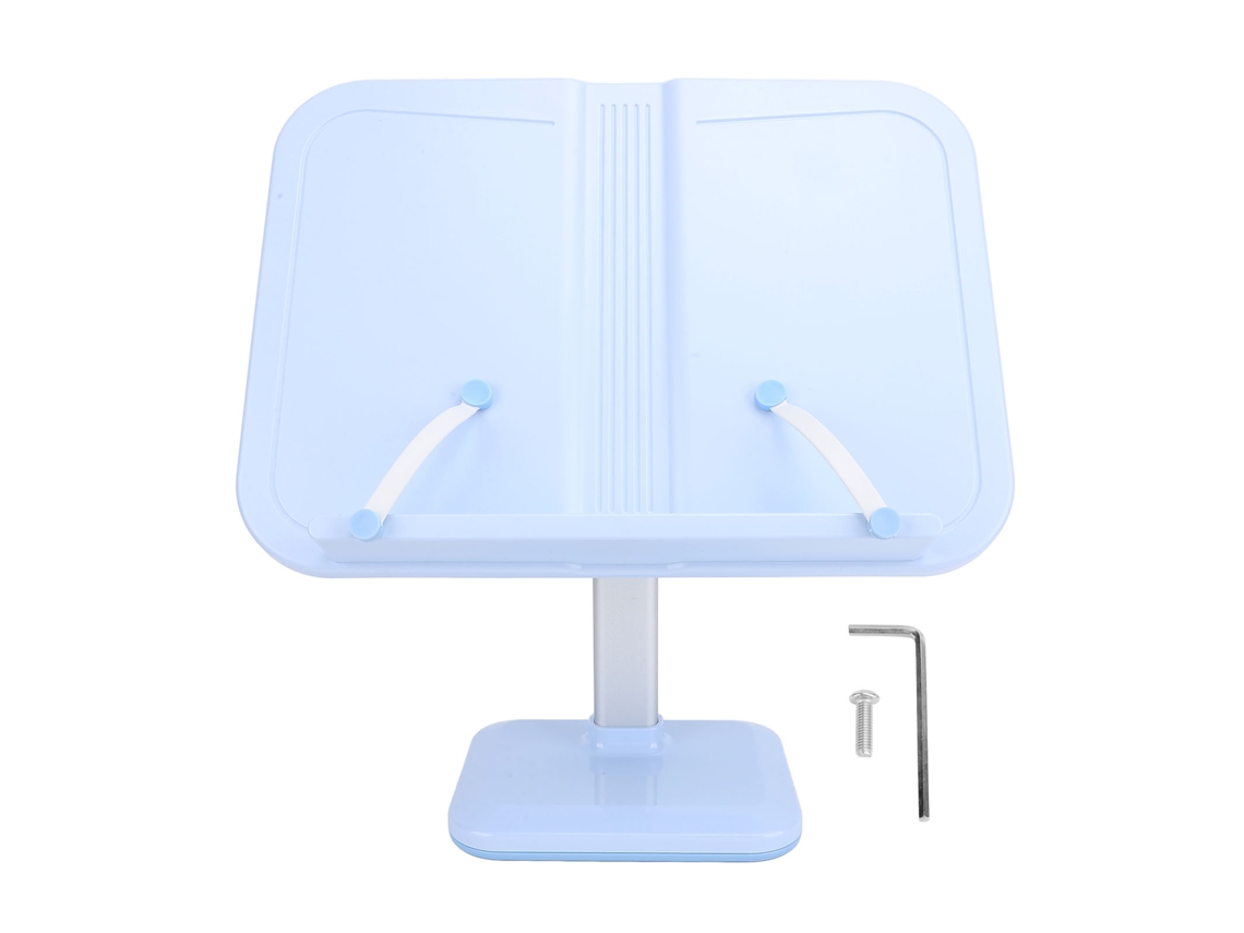 Soporte Ajustable Para Libros Infantiles Con Pinzas, Multifuncional, De Aluminio, Azul.