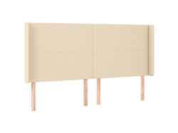 Maison Exclusive - Cabecero Con Orejas De Tela Color Crema 163x16x118/128 Cm