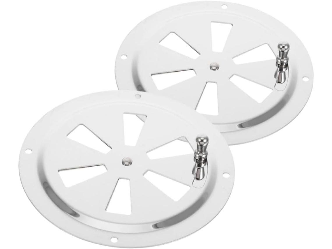 2 Rejillas De Ventilación Redondas De Acero Inoxidable De 12,7 Cm, Para