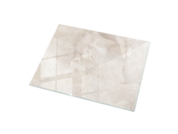 Cristal Para Mesa Rectangular Espelharte (120x80 Cm - Patrón De Textura De Mármol - Cremoso)