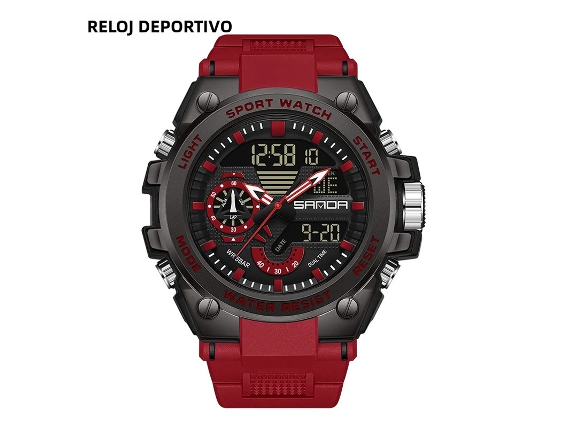Reloj electrónico digital multifuncional para hombre, resistente al agua, para deportes al aire libre.