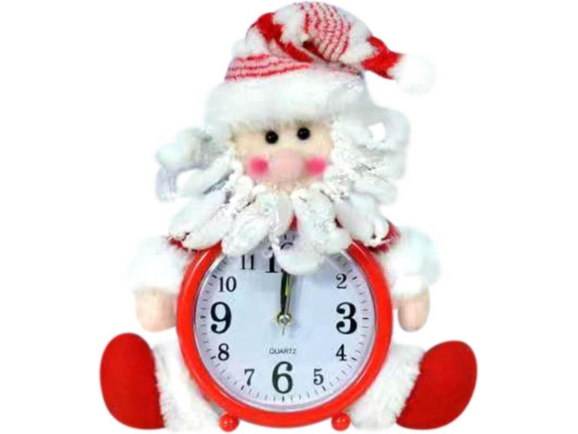 2026altiro-reloj De Mesa Navideño Decorativo Con Papá Noel Y Muñeco De Nieve, Funciona Con Pilas, Alarma Pequeña.