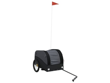 Remolque para bicicleta hierro VIDAXL negro (30 kg)