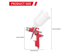 Pulverizador HVLP portátil con boquilla de 1,4 mm, depósito de 600 cc, montaje en pared, para automoción.