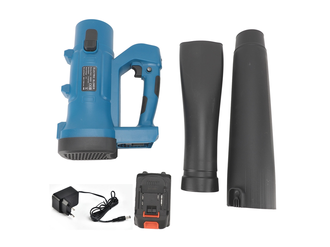 Soplador de hojas eléctrico, batería ABS, ligero, portátil, con batería y cargador para césped, patio, soplador de nieve.