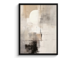 Póster Enmarcado Abstracto - Arte - Gris 60x80 Cm