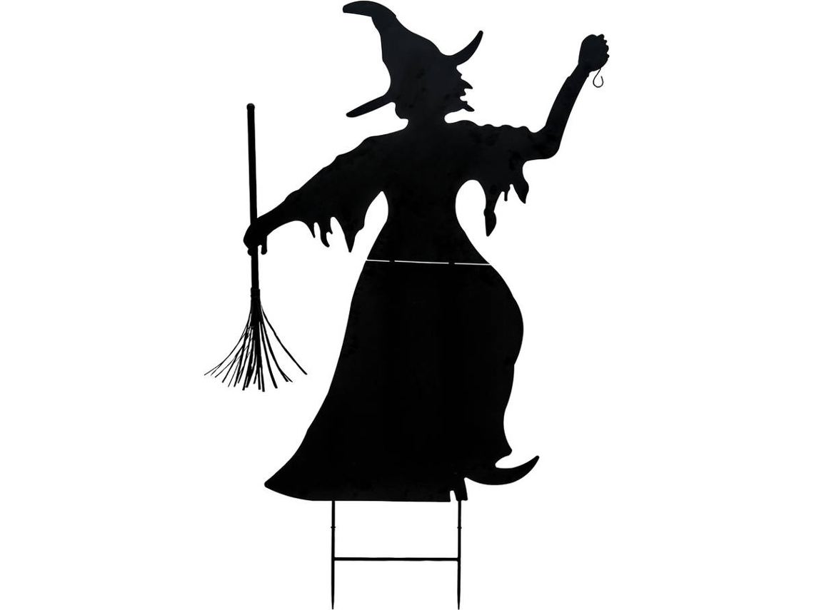 Silueta EUROPALMS Witch with Broom (150cm)