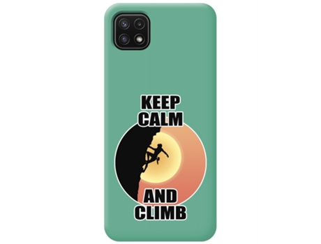 Carcasa Samsung Galaxy A22 5G TUMUNDOSMARTPHONE Silicona Líquida Dibujos Verde