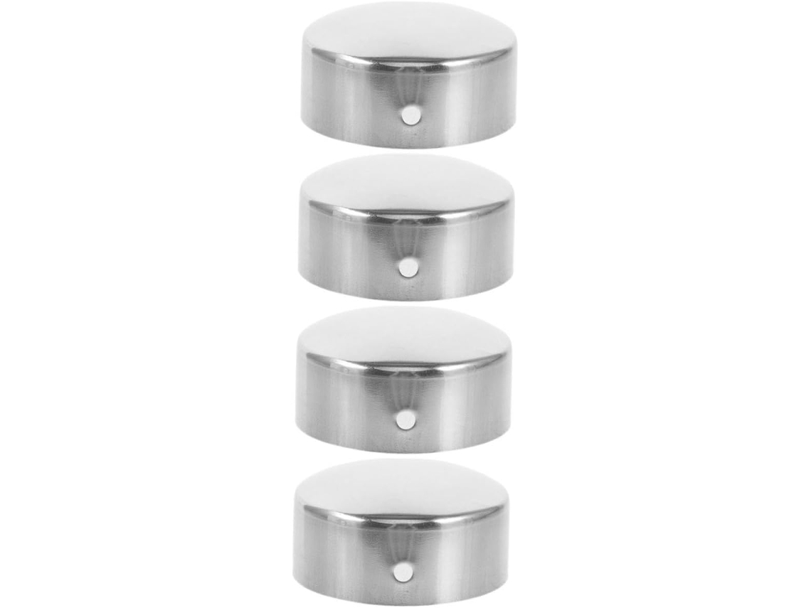 Juego de 4 tapas metálicas para barandillas de escalera, para uso interior y exterior. Gokoco