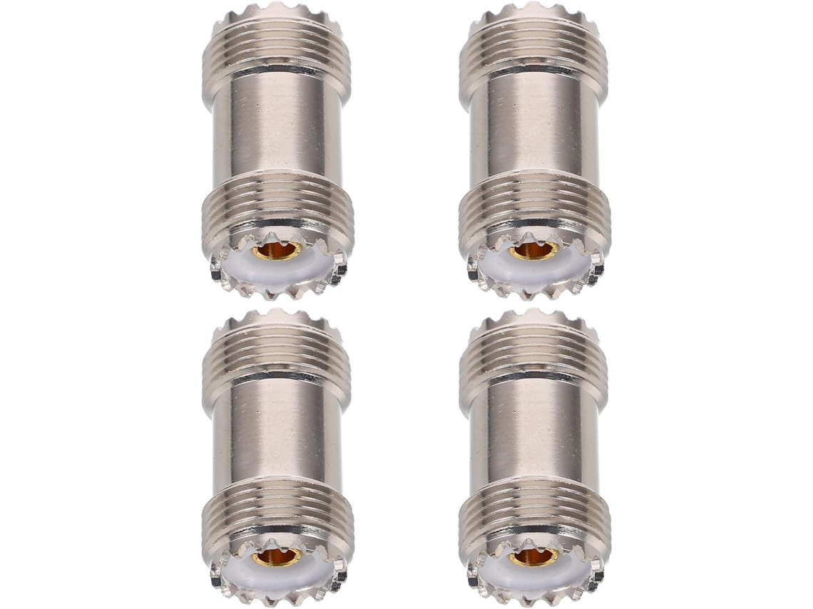 Kit De 4 Adaptadores Coaxiales Uhf Pl259 Con Conector De Radiofrecuencia Macho A Hembra.