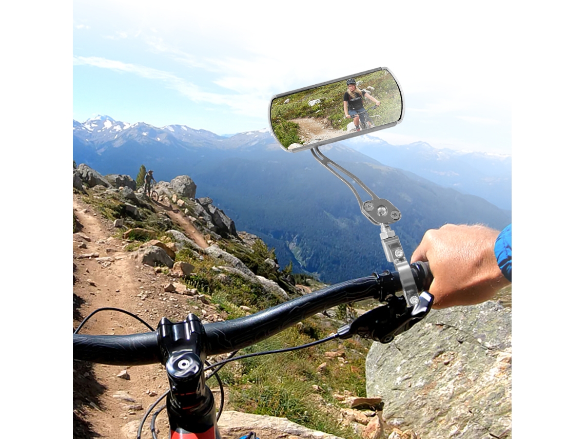 Espejo Retrovisor Para Bicicleta, 2 Unidades, Gran Angular Ajustable, Aluminio Seguro.