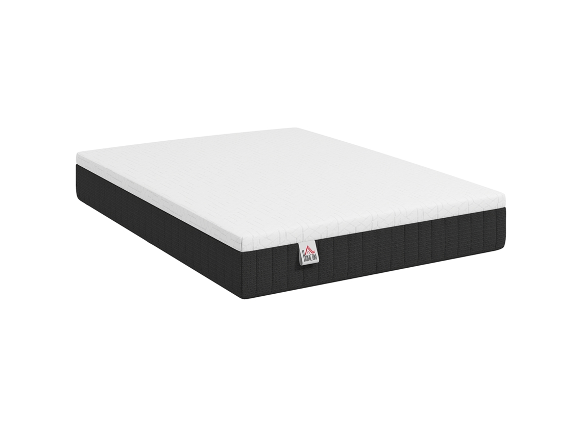 Colchón 190x135 Cm Grosor 25 Cm Colchón Viscoelástico De Muelles Ensacados De 7 Zonas Firmeza Media Funda Lavable