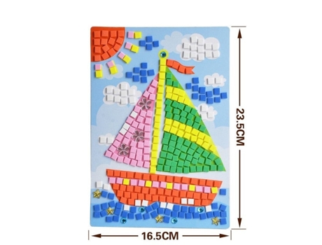 Hecho a mano 3d niños mosaico diy pegatinas de cristal arte - espuma eva juguetes educativos creativos6 SLOWMOOSE