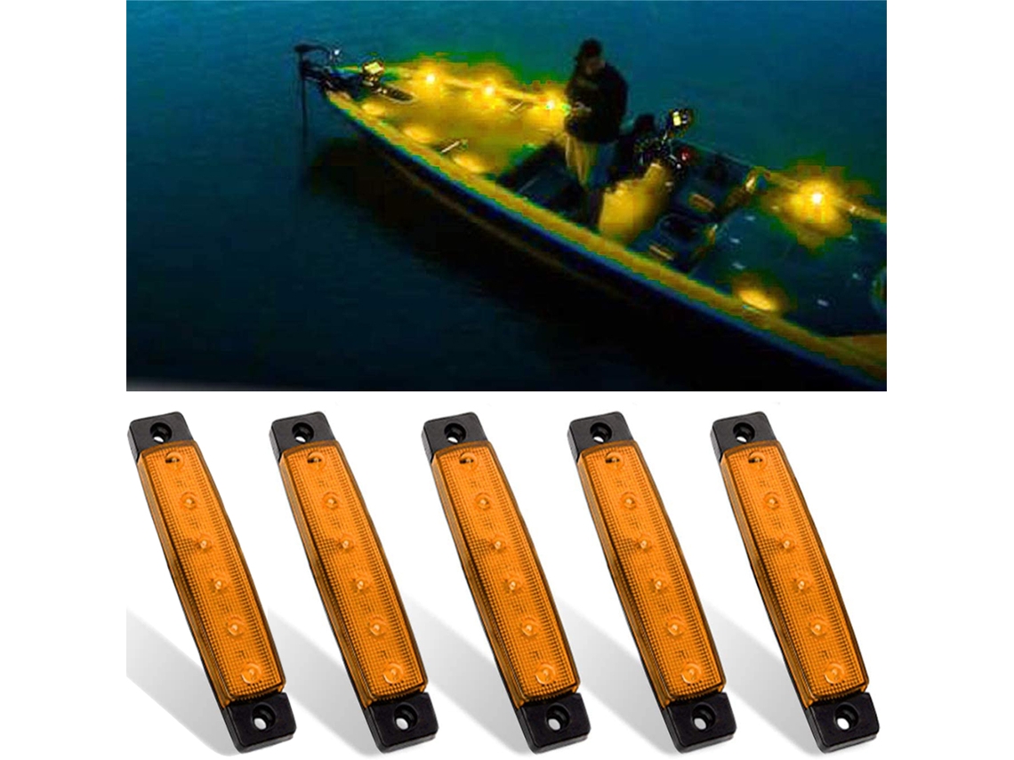Danu2026-5 Piezas Luces Marinas 12v Impermeables Luces De Navegación Para Barcos Kayak