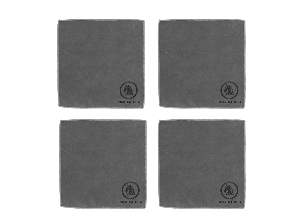 Toallas De Microfibra Premium De Doble Cara Para Limpiar Y Secar El Coche, La Cocina Y El Baño, Color Gris.