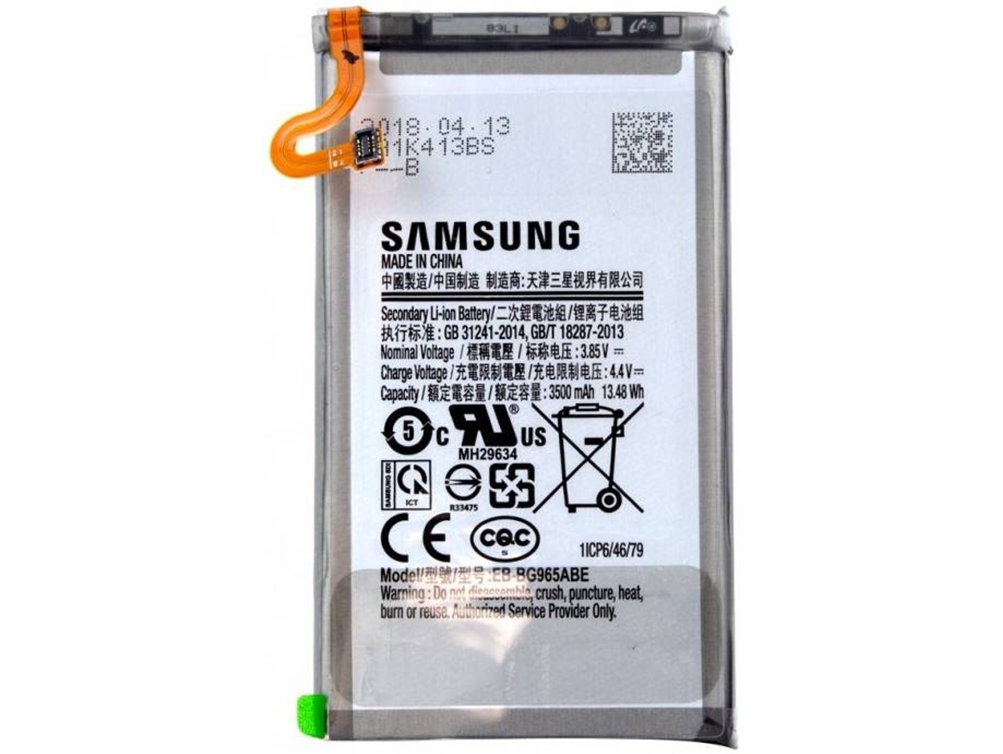 Bateria Samsung EB-BG965ABA Litio Ion G965F Galaxy S9 Plus 3500mAh Original